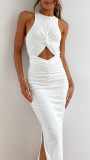 Slim Fit Split Dress Sleeveless Women's Dress