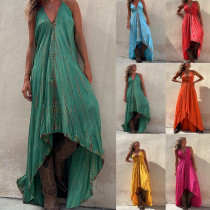 Sexy Strap Casual Dress Loose Vacation Swing Dress Sexy Strap Casual Dress Loose Vacation Swing Dress