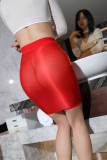 Sexy Lingerie Sabine Skirt Oil Shining Shiny Short Skirt Slim Fit Socks