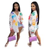 Women's cardigan printed shirt