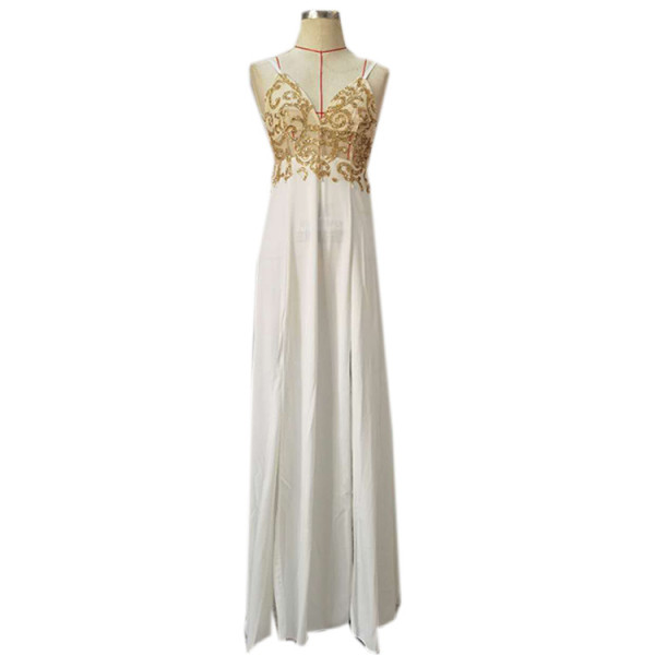 Evening Dress Strap Sexy Wedding Bridesmaid Dress Deep V Split Slim Fit Open Back Dress