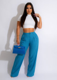 Women's linen cotton casual pants, breathable straight tube pants, cotton linen pants
