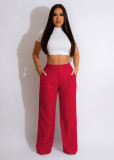 Women's linen cotton casual pants, breathable straight tube pants, cotton linen pants