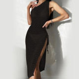 Beach Skirt Women's Solid Sleeveless Sexy Hollow Out Bikini Swimwear Cover Up