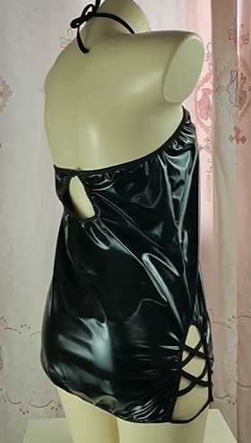 High elasticity and tight fitting cosplay, tight fitting paint leather clothing, fun underwear