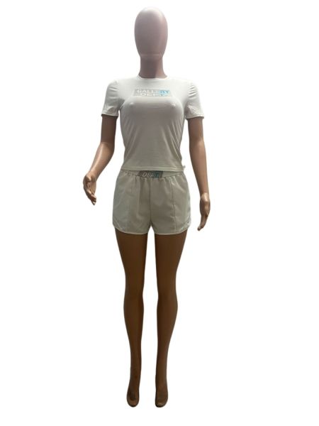 Letter printed sportswear suit women's shorts