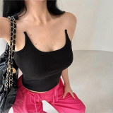 Sleeveless Off Shoulder Short Spicy Girls Versatile Top