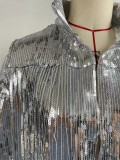 Beaded fringe cardigan top