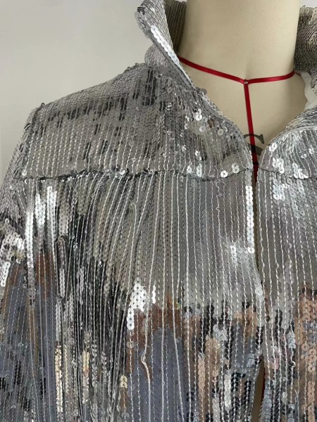 Beaded fringe cardigan top