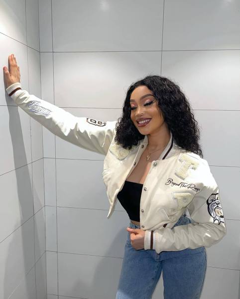 Women's embroidered elastic PU button buckle baseball jacket