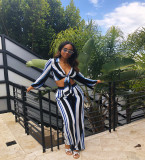 Striped casual suit