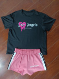 Printed sports suit shorts set