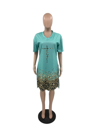 Fashion women's casual printing 2-piece set