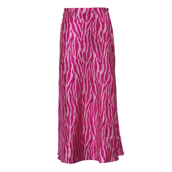 Printed half length skirt for women's mid length fashionable fishtail A-line skirt