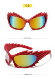 Personalized Funny Hedgehog Sunglasses for Men and Women Exaggerate Colorful Large Frame Sunglasses