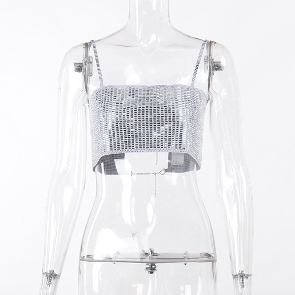 Sling Hot Diamond Ultra Short Spicy Girl Vest