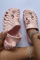 Undecorated oversized women's flat bottomed beach sandals with slippers for external wear Undecorated oversized women's flat bottomed beach sandals with slippers for external wear