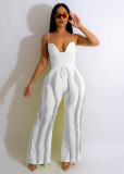 Women's tassel lace set sexy suspender jumpsuit two-piece set