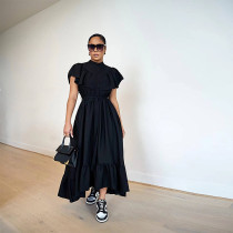 Loose and Slim French Lazy Style Shirt Dress