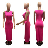 Wool vest knitted dress