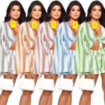 Deep V Sexy Style Slim Waist Shirt One Piece