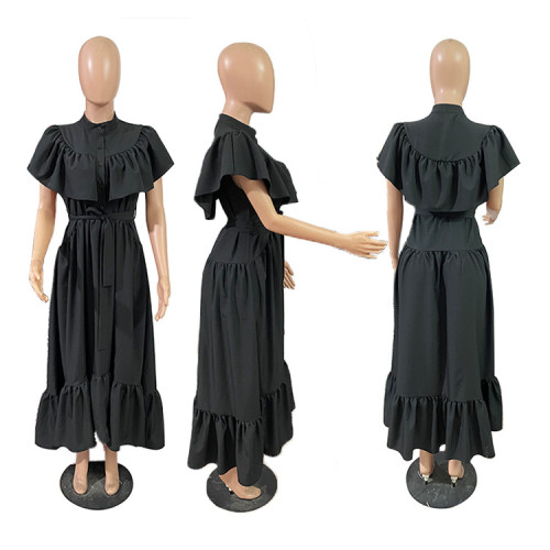 Loose and Slim French Lazy Style Shirt Dress