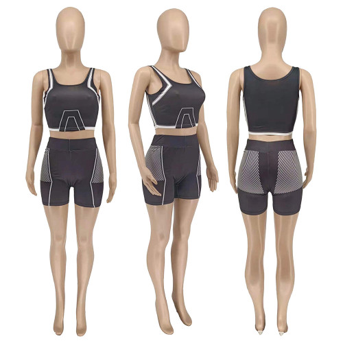 Women's Fashion Casual Printing Commuter Sports Two Piece Set