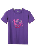 Casual style short sleeved top letter printed T-shirt