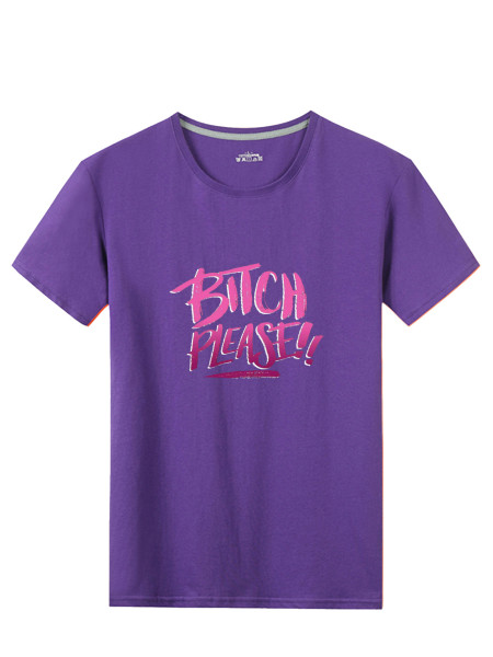 Casual style short sleeved top letter printed T-shirt