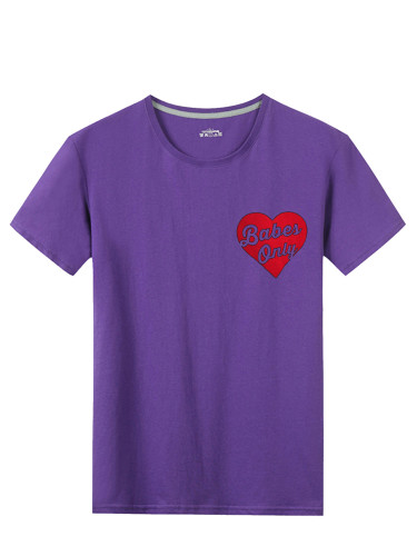 Casual style short sleeved top letter printed T-shirt