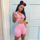 Women's sexy fashion hollow out solid color cute spicy girl style jumpsuit