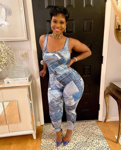 Fashionable imitation denim print sexy slim fitting suspender jumpsuit