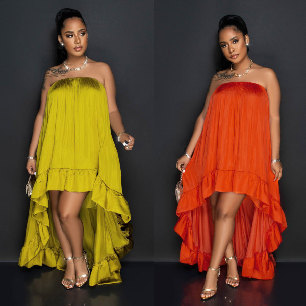 Sexy Silk Satin Bra Sleeveless Lace Dress Nightclub Dress