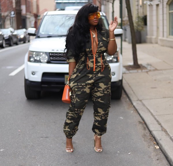 Fashionable cardigan waistband woven jumpsuit
