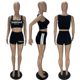 Printed sports shorts set