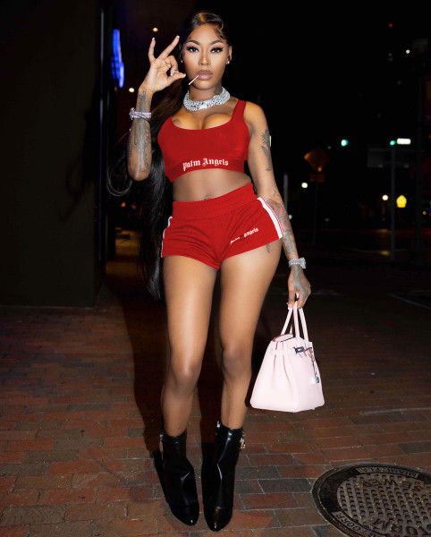 Fashion printed sports shorts two-piece set