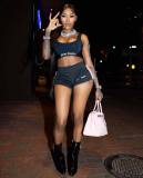 Fashion printed sports shorts two-piece set