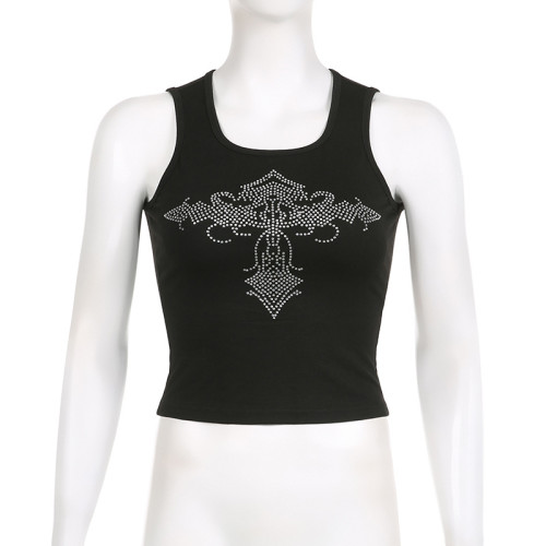 Sleeveless vest slimming casual basic top