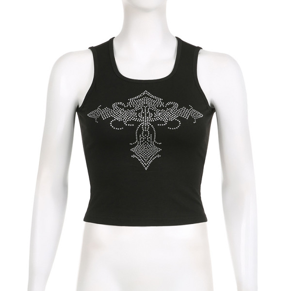 Sleeveless vest slimming casual basic top
