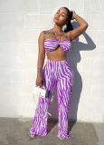 Crease printed two-piece set