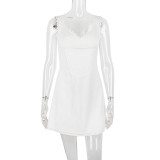 Short Skirt Slim Fit Open Back Sleeveless Strap Dress French Dress