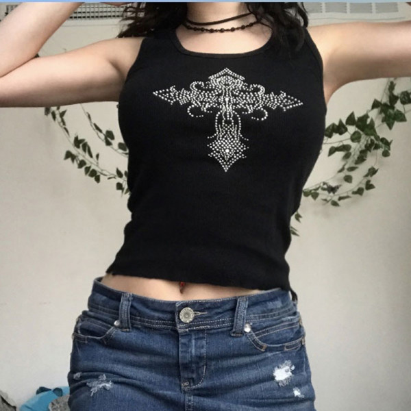 Sleeveless vest slimming casual basic top