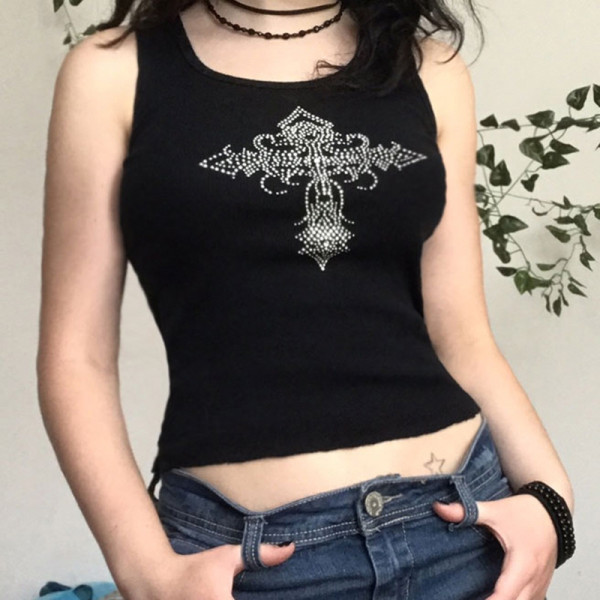 Sleeveless vest slimming casual basic top
