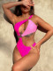 Contrast Biki One Piece Swimsuit