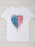 Casual style short sleeved top letter printed T-shirt