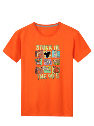 Casual style short sleeved top cartoon printed T-shirt