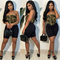 Camo Zipper Wrap Chest Top Camo Zipper Wrap Chest Top