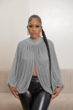 Fashion sexy bright silk cardigan open back top lace shirt