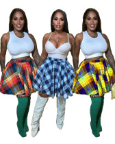 Women's personalized casual printed multi-color irregular skirt