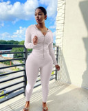 Women's casual sports autumn and winter hooded two-piece set
